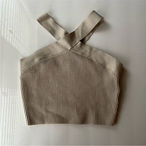 Aritzia Sculpt Knit Criss Cross Cropped Tank